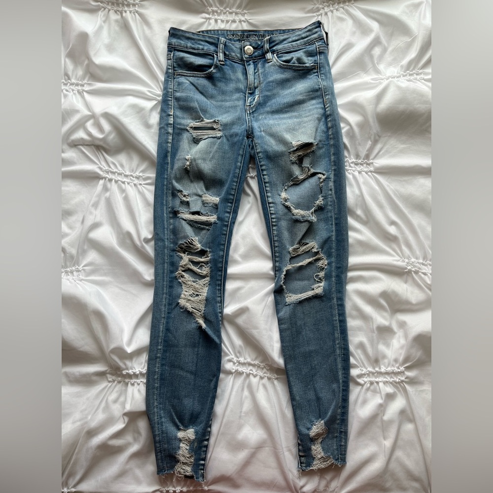 American Eagle Ripped Skinny Jeans